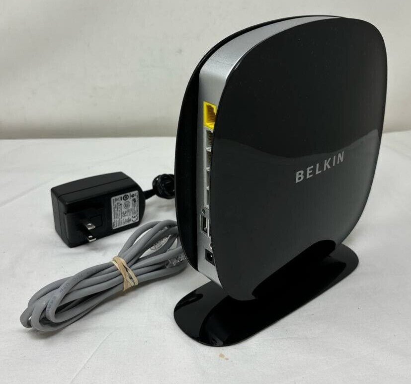 Belkin N750 Wireless N Router Gigabit F9K1103 Dual Band 4 Port Black USB