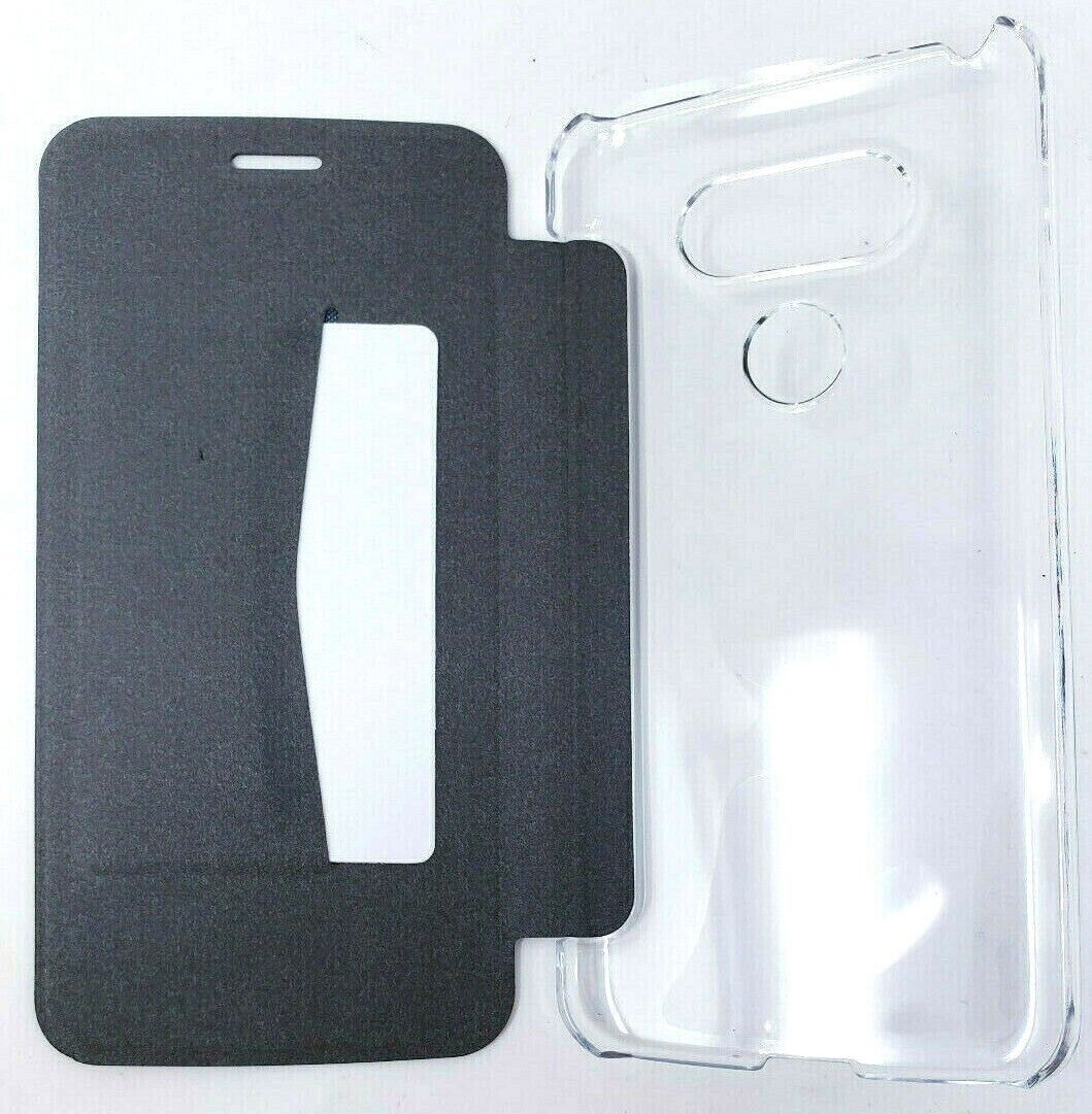 Folio Flap Cover Xqisit Adour for LG G5 Protective Book Case Clear Black