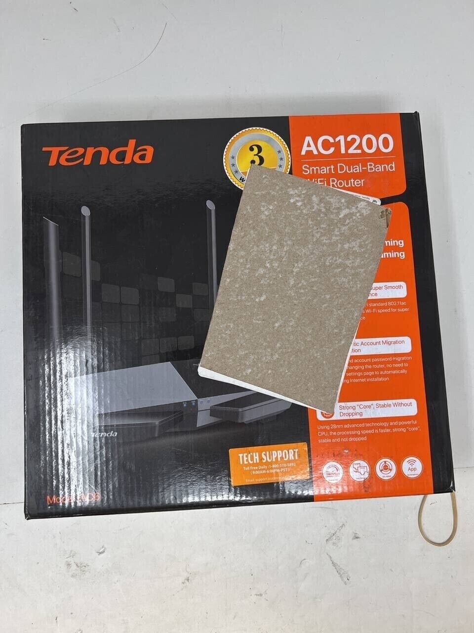 Tenda AC6 Smart WiFi Router Gigabit Wireless Internet Dual Band Black MU-MIMO