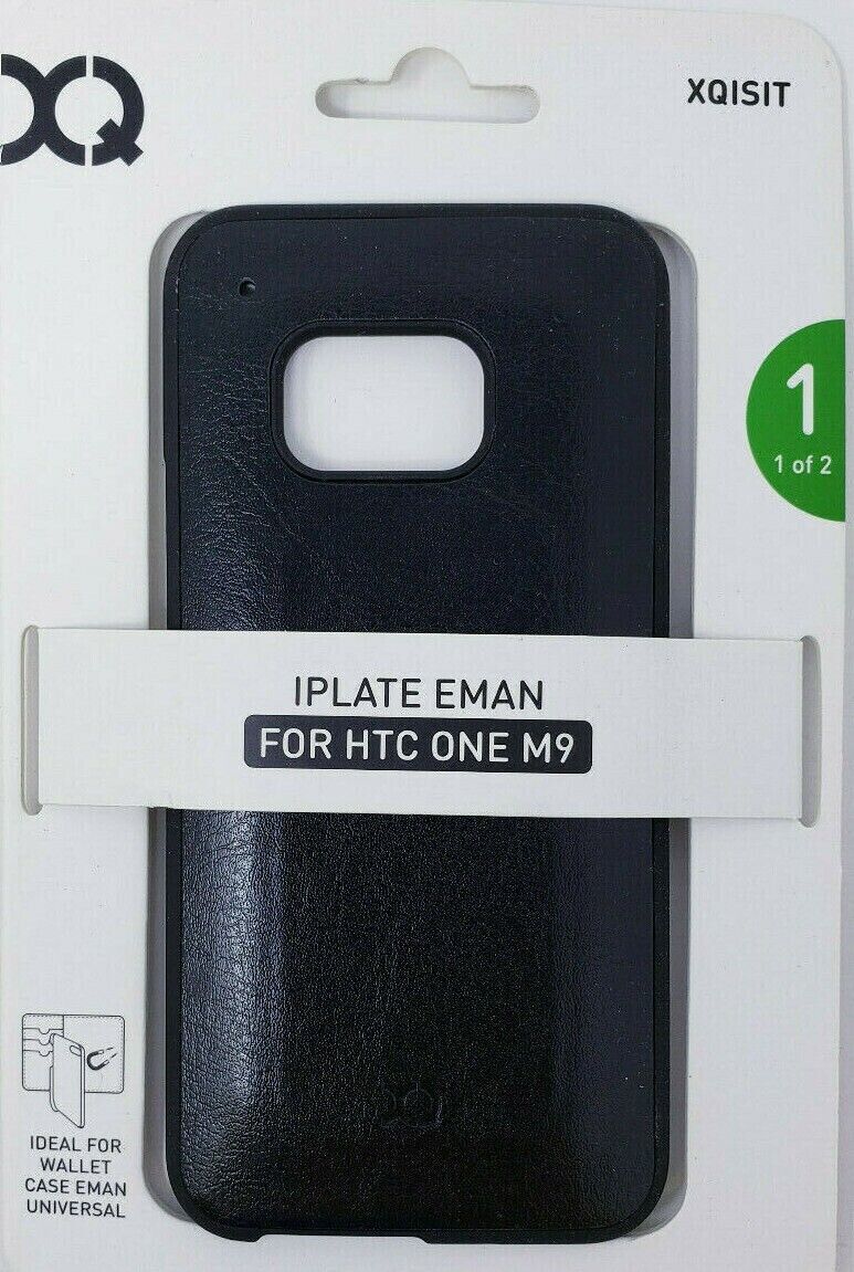 Original Black Plastic Leather Case Cover iPlate Eman XQISIT For HTC One M9