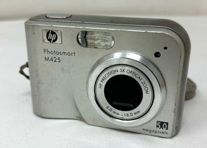 HP Photosmart M425 Digital Camera 3x Optical Zoom 5MP Silver 1.7" Display OEM