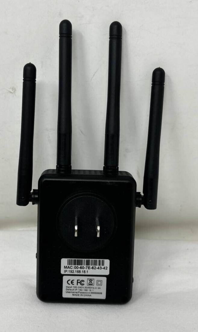 WiFi Range Extender Dual Band Wireless Internet Signal Booster Amplifier Black