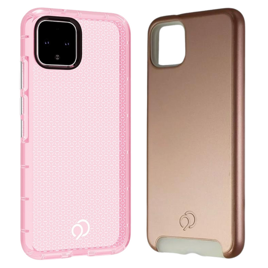 Lot of 2 Nimbus9 Impact Case Google Pixel 4 XL Cover Clear Rose Flamingo Pink