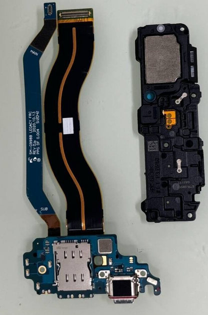 Charging Port Flex Cable & Loudspeaker for Samsung Galaxy S21 Ultra SM-G998 Orig