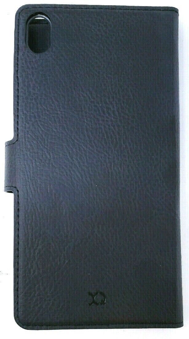 Xqisit Black Slim Wallet Case For Sony Xperia Z4 Z3 + Book Folio Cover Cards