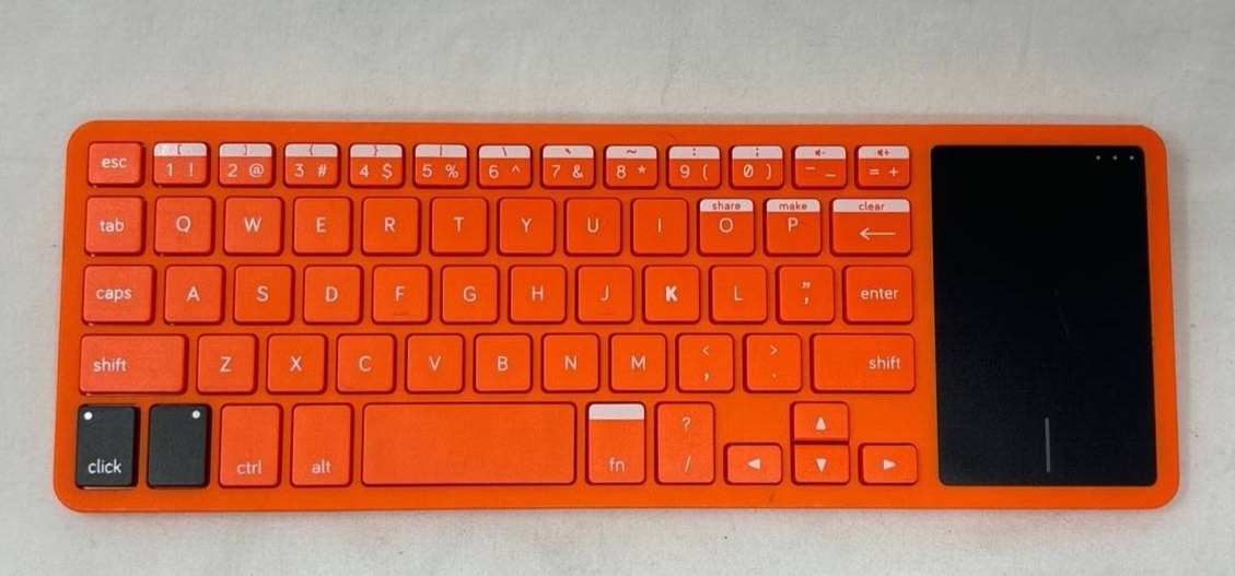 Kano Wireless Keyboard USB QWERTY with Touch Pad KC-KBR101 Orange for Laptop PC