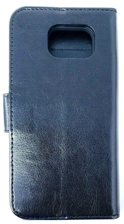 Xqisit Black Wallet Case Eman for Samsung Galaxy S6 Protective Back Door Cover