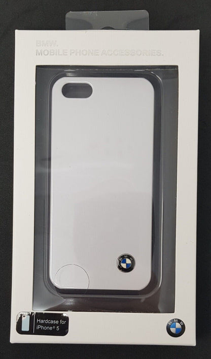 White Hard Plastic Gloss BMW Logo Hard Case for Apple iPhone 5 5S Original