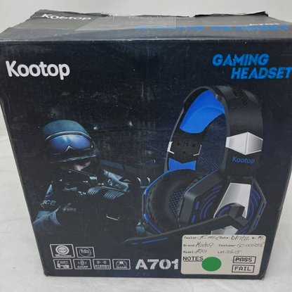 Kootop A701 Wired Gaming Headset Over the Ear Headphones Dual 3.5mm USB READ