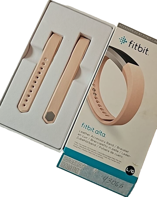 Fitbit Alta Leather Sport Wrist Band Watch Fitness Replacement Blush Pink Large