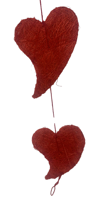 5 Lot Heart Garlands Jute Strings Room Decor Valentine Day Hanging Bunting 60 in