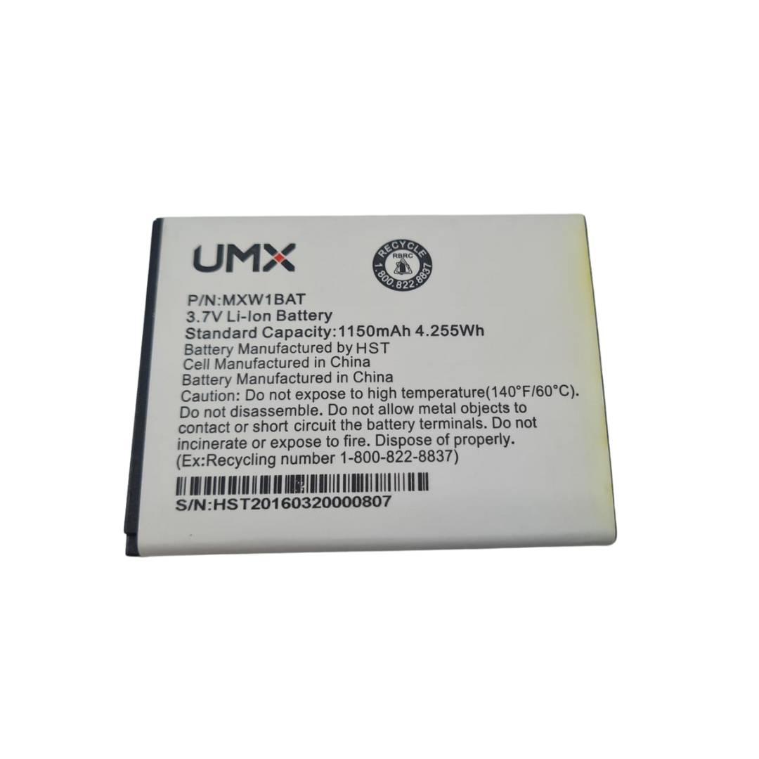 Battery MXW1BAT For UNIMAX UMX Budget Mobile MXW1 1150mAh 3.7V 4.255Wh MH46671