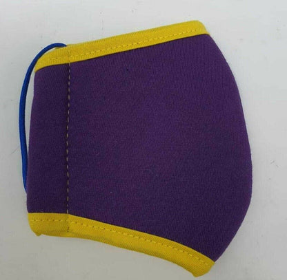 Unisex Purple Yellow Face Mask For Kids Reusable Cotton Mouth Cover Protection