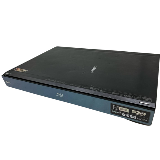 LG BD590 Blu-Ray DVD Player 250GB Hard Drive Storage WiFi USB HDMI Streaming HD