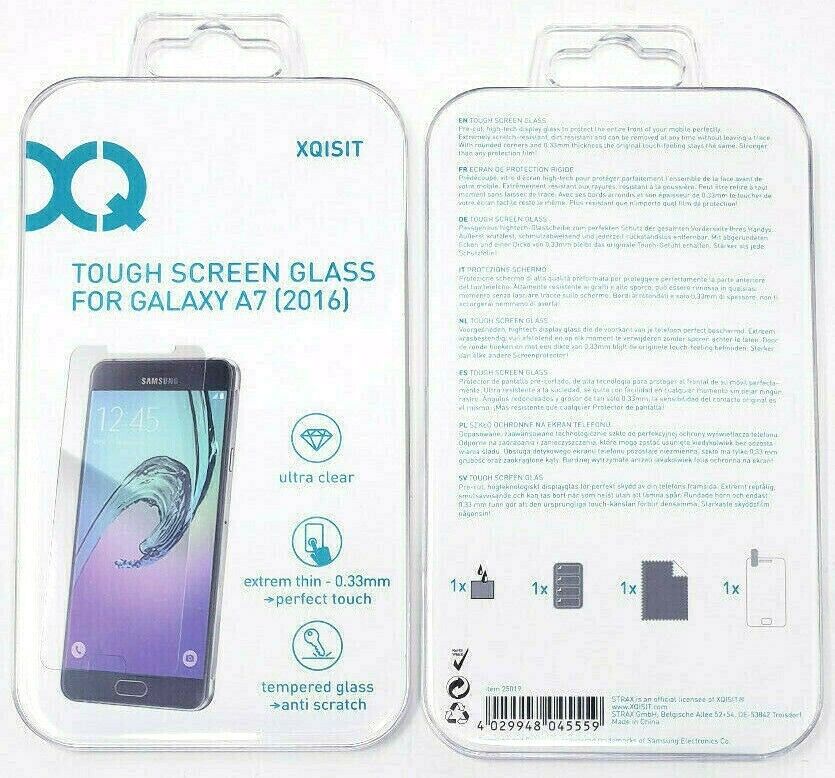 Xqisit Tough Tempered Glass Screen Protector For Samsung Galaxy A7 (2016) OEM