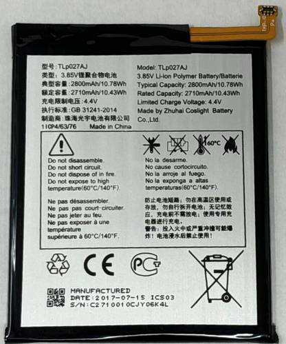 Battery TLP027AJ For Alcatel PulseMix 5085C One Touch A5 OT 8085D Genuine