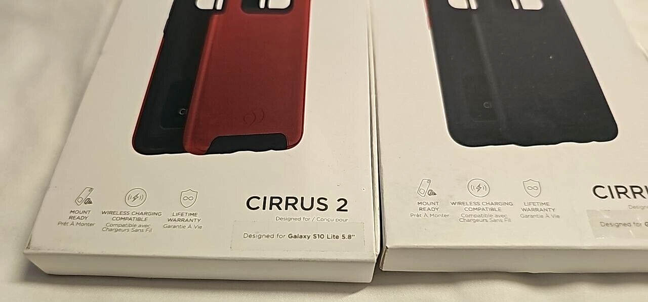 Lot of 2 Nimbus9 Cirrus Case for Samsung Galaxy S10 Lite Black Red Slim Cover