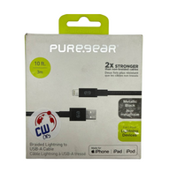 PureGear Charging Braided Cable Charge Sync for Apple iPhone 12 13 14 iPad Pro