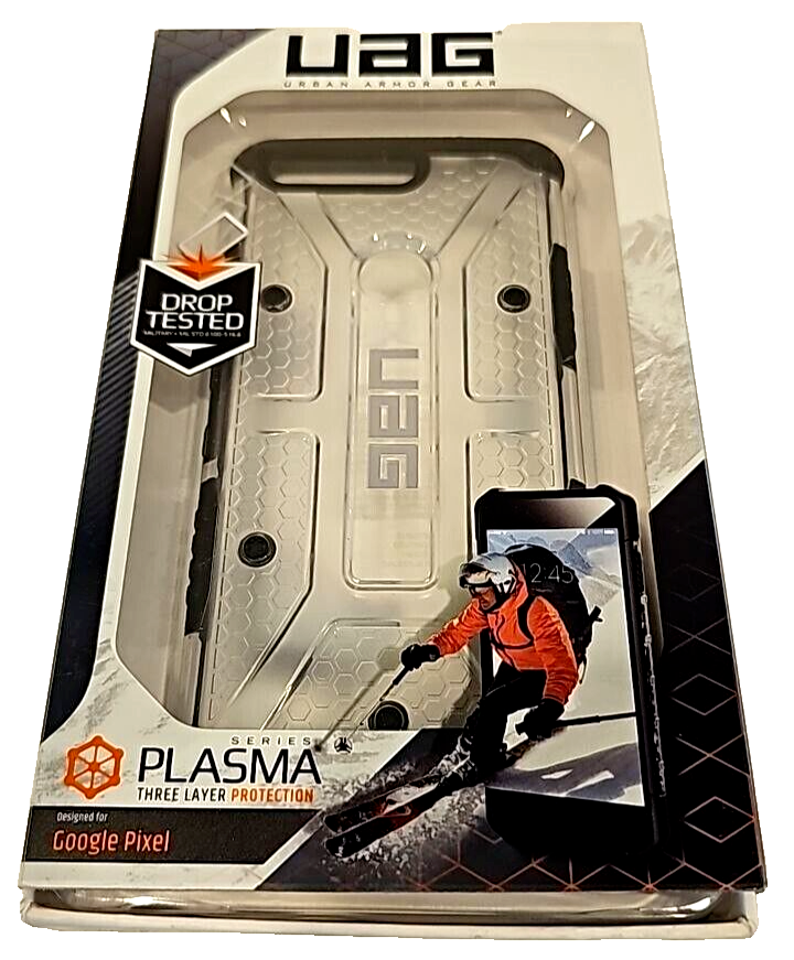 Urban Armor Gear Back Cover Plasma Protective Case Google Pixel 1 Ice Gray Black