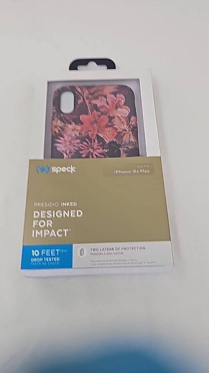 Speck Presidio Inked Case for iPhone XS Max Cover Floral Flower Cerise Red A1921