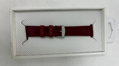 Platinum Soft Leather Watch Strap for Apple Watch 38mm and 40mm Maroon Original