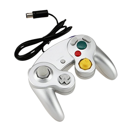 Nintendo GameCube And Wii Controller Silver Wired for Gaming Consoles Video Game