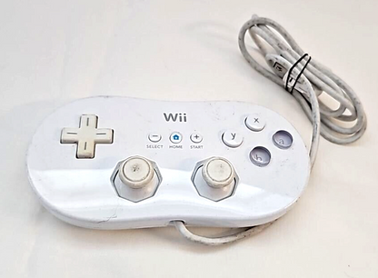 Nintendo Wii Classic Remote Controller Wired Video Gamepad Joystick White