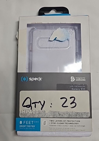 Speck Presidio Clear Hard Case for Samsung Galaxy S10 Transparent Cover SM-G973