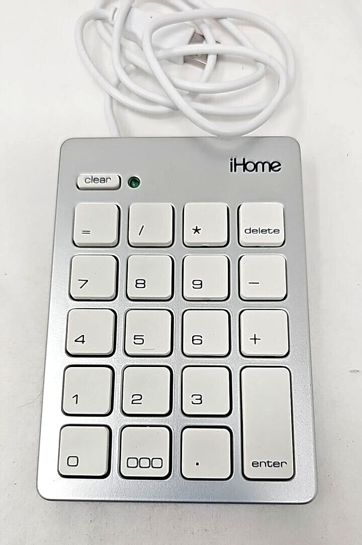 iHome Wired USB Numeric Keypad 20 Button Ambidextrous Ergonomic MacBook Pro Air