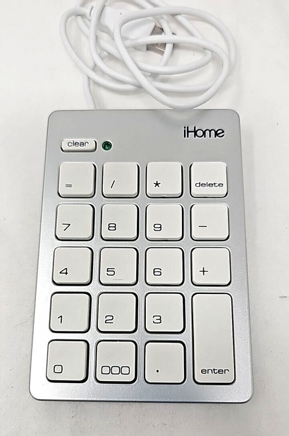 iHome Wired USB Numeric Keypad 20 Button Ambidextrous Ergonomic MacBook Pro Air