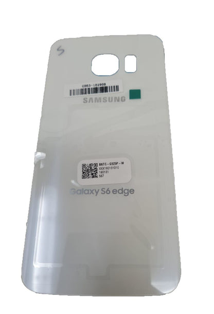 Samsung Galaxy S6 Edge G925P Back Cover Door Glass Replace Housing White Genuine