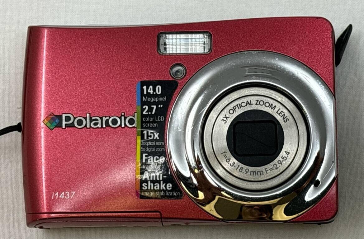 Polaroid I1437 CCD Digital Camera 14.0 MP with 2.7" LCD Display Red Eye Removal