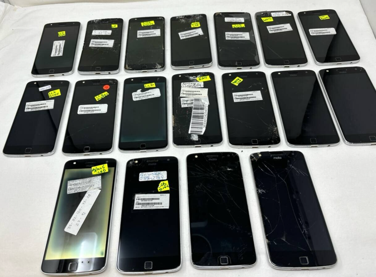 20 Lot Motorola Moto Z Play XT1635 5.5" 16MP Untested Wholesale Used Repair Part