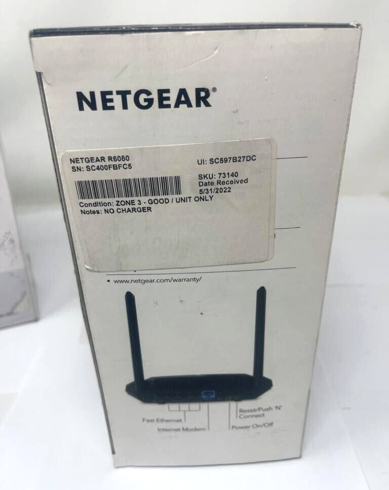 Netgear R6080 Smart WiFi Gigabit Router Dual Band AC1000 NAT Firewall Black Kit