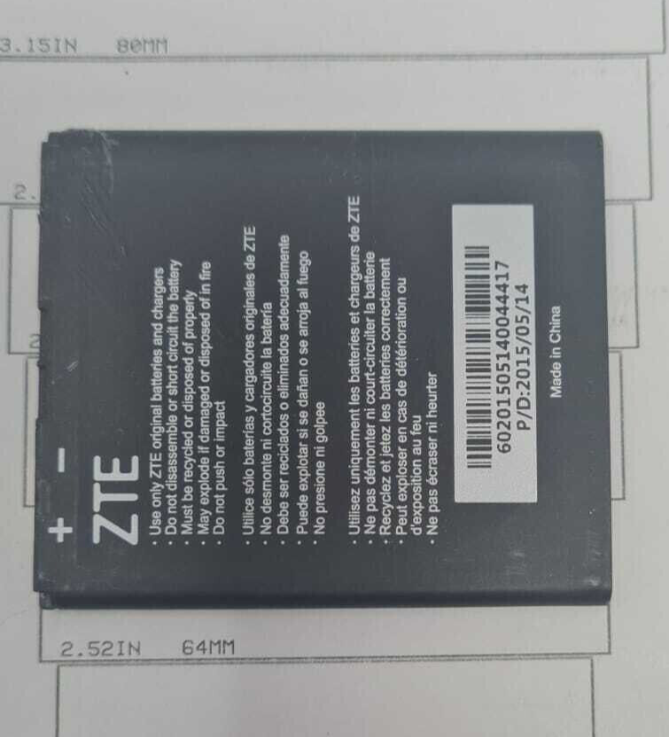 Battery Li3818T43P3h635450 For ZTE Obsidian Z820 Original Replacement 1800mAh