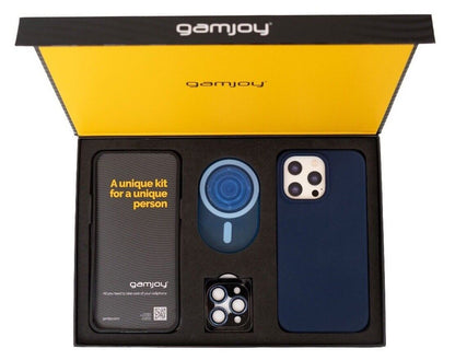 Gamjoy Case Grip Tempered Glass Camera Protector Kit iPhone 15 Pro Max GIFT BOX