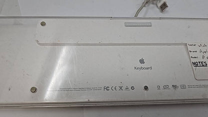 Apple A1048 Wired Keyboard USB English QWERTY Full Size White for PC Computer