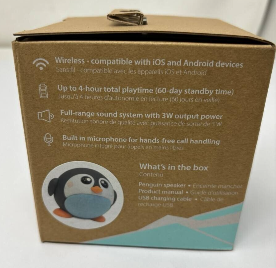 Fun Loud Control Speaker Penguin For Kids Wireless Bluetooth Portable Audio Mic