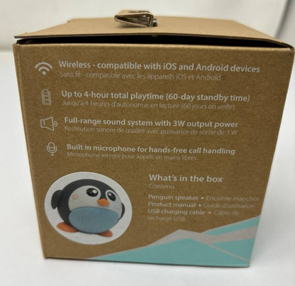 Fun Loud Control Speaker Penguin For Kids Wireless Bluetooth Portable Audio Mic