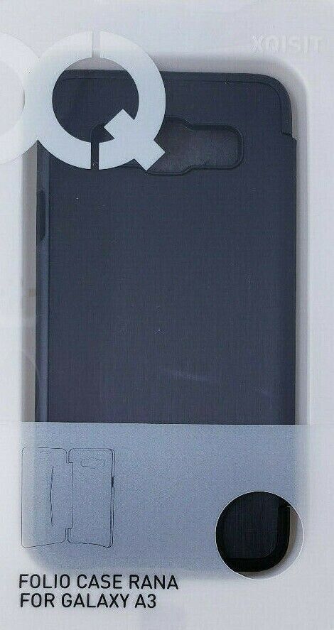 Black Xqisit Folio Case Rana For Samsung Galaxy A3 Protective Cover Original