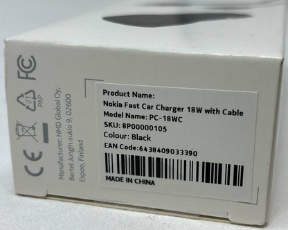 Nokia Car Fast Charger Charging USB USB-C Universal for Phones Earbuds Tablets