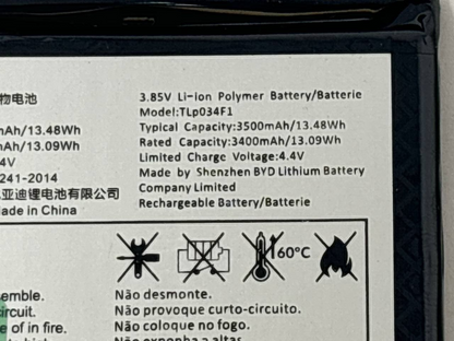 Battery TLP034F1 Replacement for Alcatel 3 3L 2019 5039D 5053K 5053Y 3500mAh