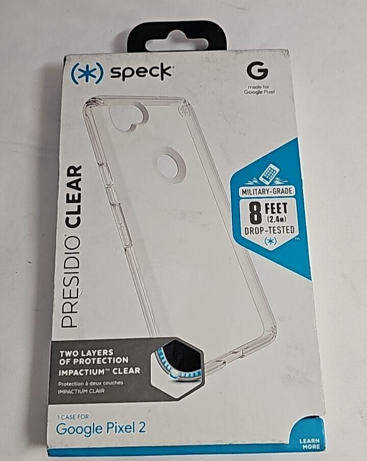 Speck Presidio Grip Protective Clear Case for Google Pixel 2 Transparent Cover