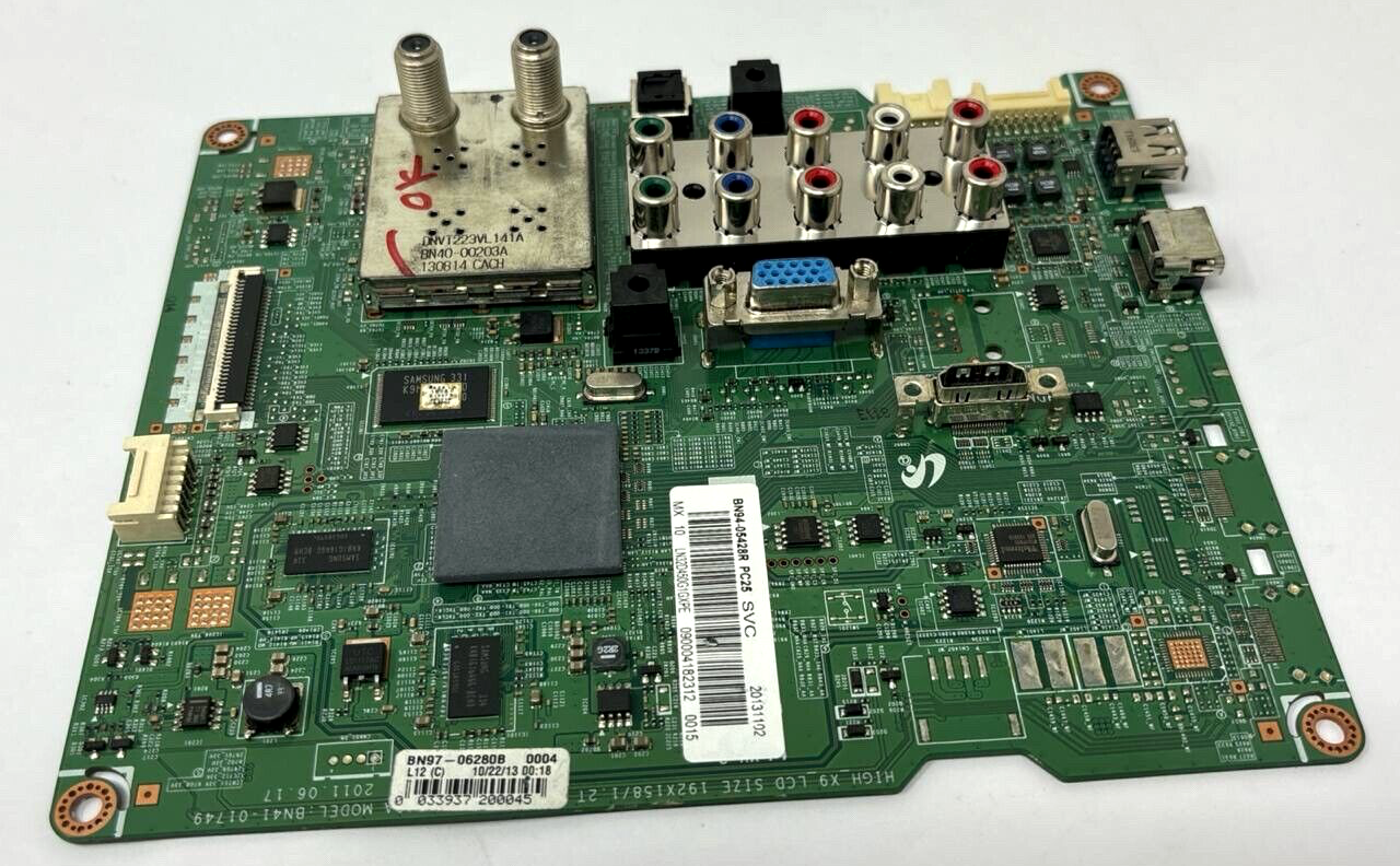 Samsung BN41-01749 Mother Board BN94-05428R BN97-06280 B0004 LN34D450G1GXPE TV