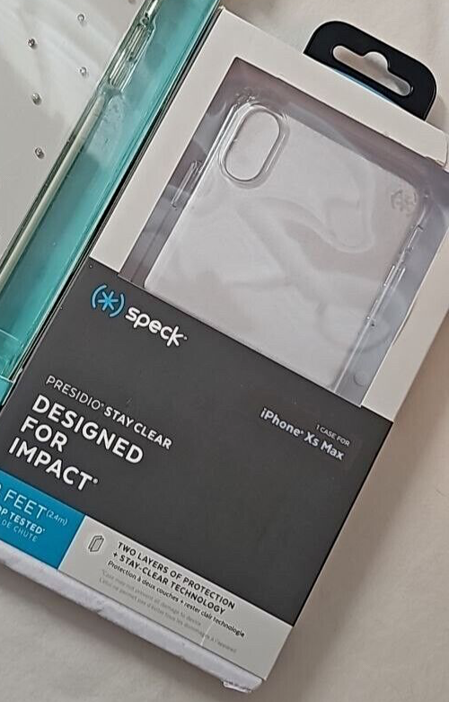 Speck Presidio Stay Clear Case for iPhone XS Max Transparent Protective Cover