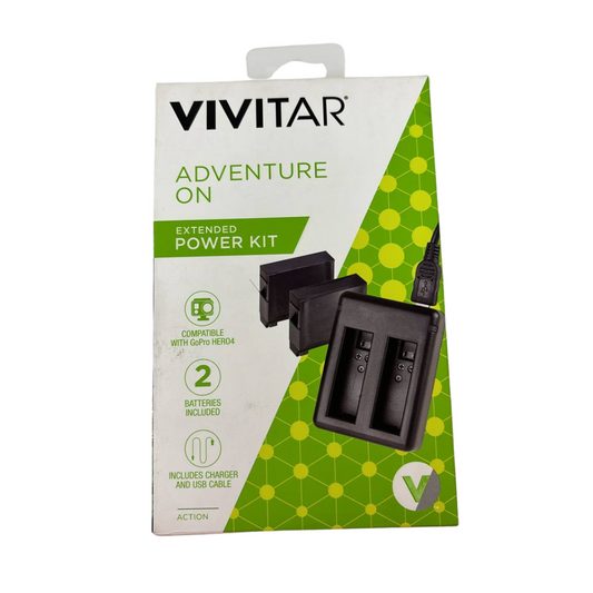 Vivitar Dual Li-ion Recharge Battery and Charger for GoPro AHDBT-401 AHBBP-401
