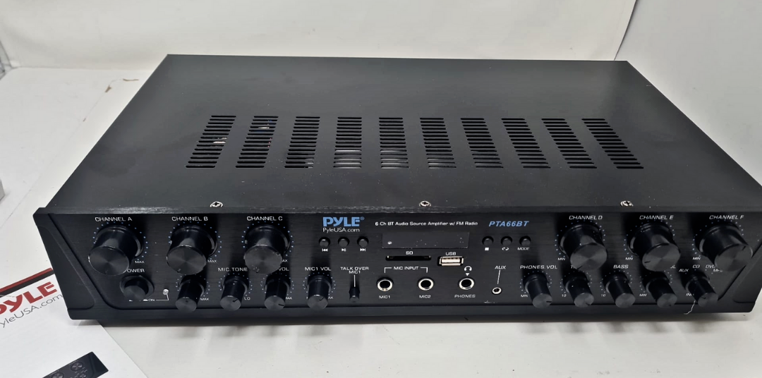 Pyle PTA66BT Bluetooth Home Audio Amplifier Stereo Receiver 6 Channel 600W READ