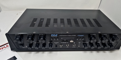 Pyle PTA66BT Bluetooth Home Audio Amplifier Stereo Receiver 6 Channel 600W READ