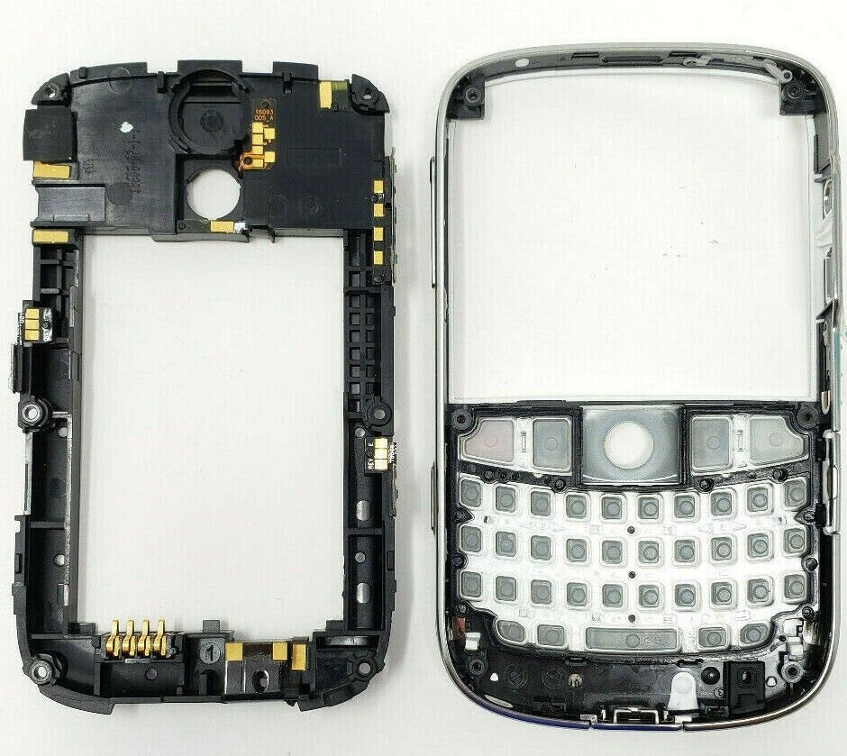 Front Case Keypad Middle Back Fits Blackberry Bold 9000 Side keys Original White