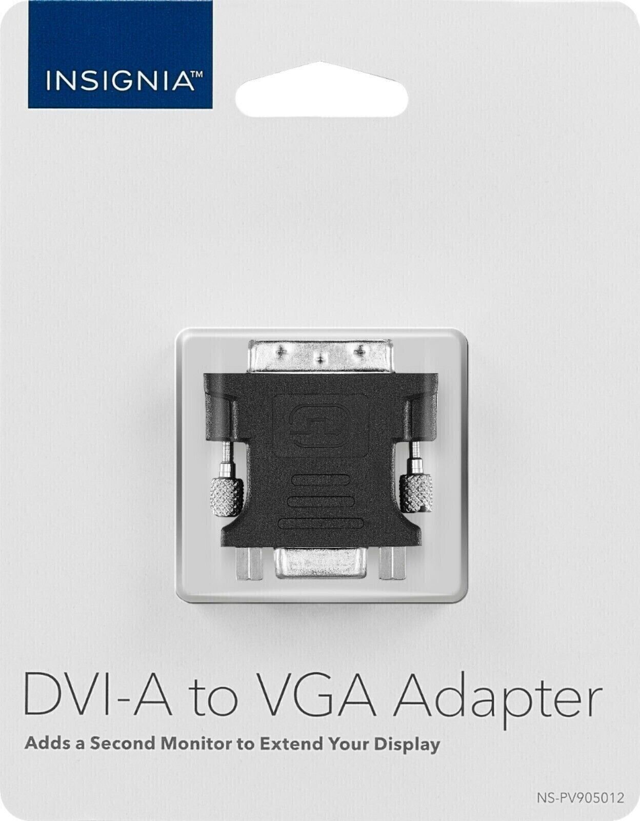 Insignia DVI-A I to VGA Adapter Second Monitor Display Connector Desktop PC